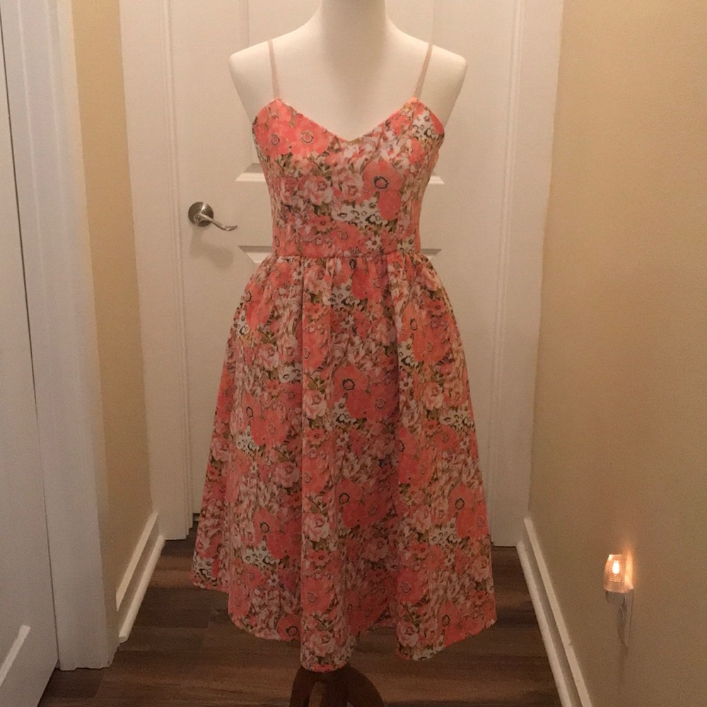 Gianni Bini Summer Floral Dress - Pink Size S
